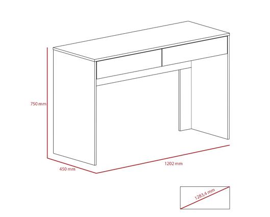 Harvard 2 drawer desk
