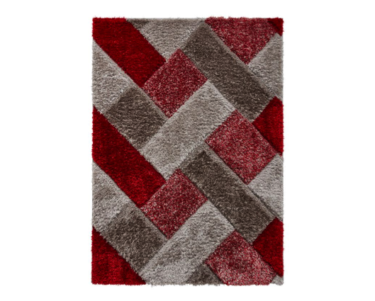 Oakley Grey/Red - 160cm x 220cm