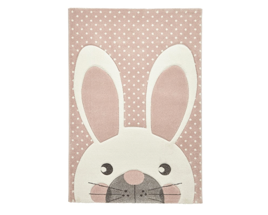 Bunny Rabbit Kids Rug - Pink - 120cm x 170cm
