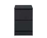 Oakley 3 Drawer Bedside- Black