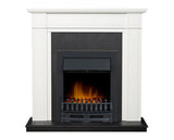 Giovannia Fireplace Suite 39inch White/Black With Electric Fire - Black
