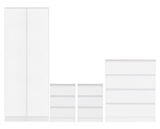 MALVERN 2 DOOR WARDROBE BEDROOM SET - WHITE