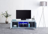 Arctic High Gloss LED Large TV Unit-Grey