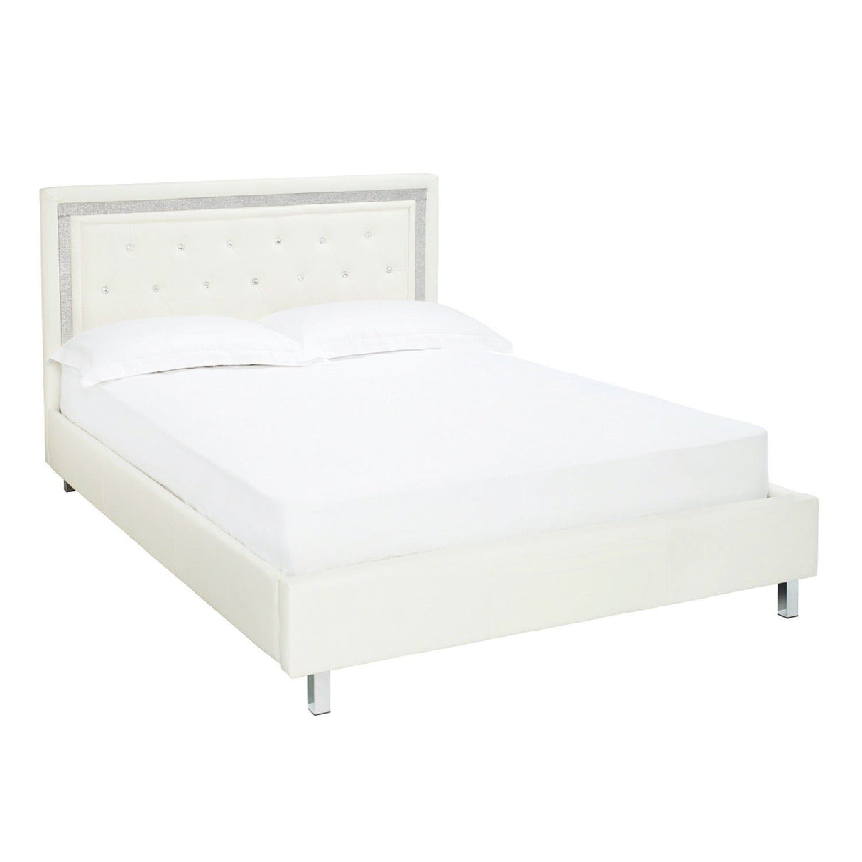 Crystalle King Bed - White