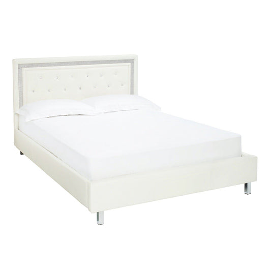 Crystalle King Bed - White