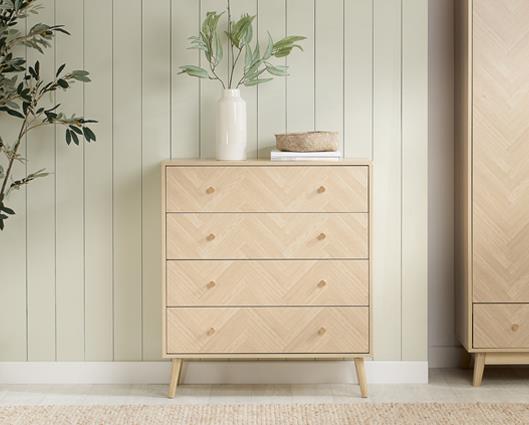Herringford 4 Drawer Chest Oak