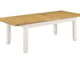 WINDSOR LARGE EXTENDING DINING TABLE - IVORY/OAK