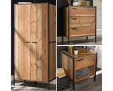 Harben 3 Piece Bedroom Set Distressed Oak Effect