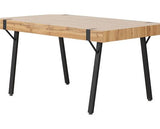 TREVISO & AVERY DINING SET (X4 CHAIRS) - LIGHT OAK EFFECT/SAPPHIRE BLUE VELVET