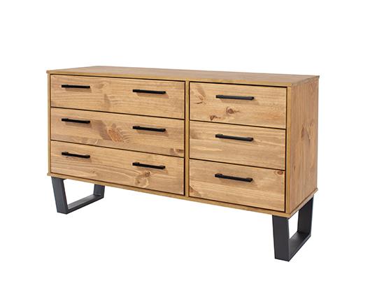 Texas 3+3 drawer wide chest