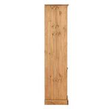 Corona 2 Door Display Unit/Bookcase - Distressed Waxed Pine