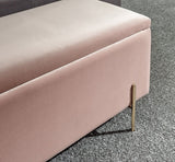 Melta Ottoman Storage Bench-Pink