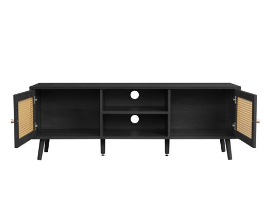 Croxley Rattan Large TV Unit - Black