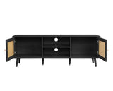 Croxley Rattan Large TV Unit - Black