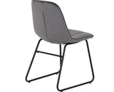 LUKAS DINING CHAIR (X2 PER BOX) - GREY VELVET