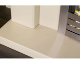 Carolina Fireplace Suite 48inch - Stone With Electric Fire - Brushed Steel