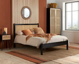 Croxley Double Rattan Bed - Black