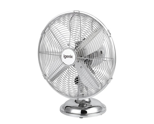 Igenix 12" Chrome Desk Fan