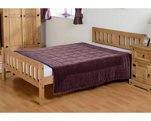 Rio Double Bed - Distressed Waxed Pine