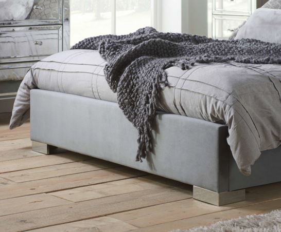 Chelsea Double Bed - Grey & Silver