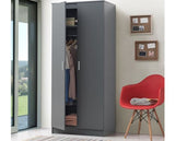 Original 2 Door Wardrobe-Dark Grey