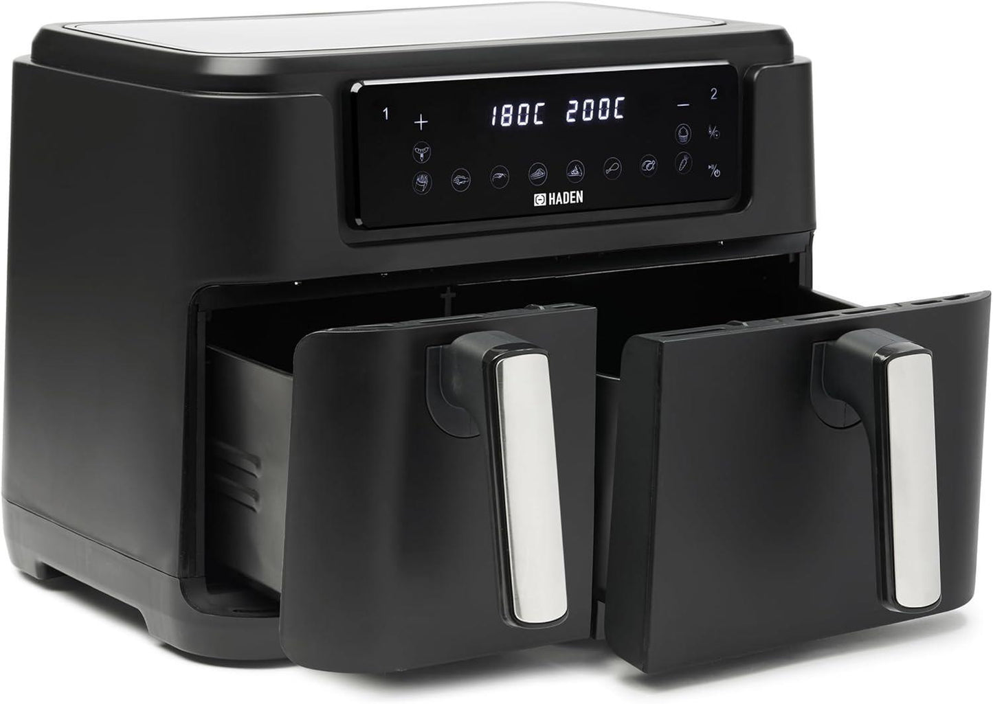 Haden 9.5L Dual Basket Air Fryer and Set of 2 Trays