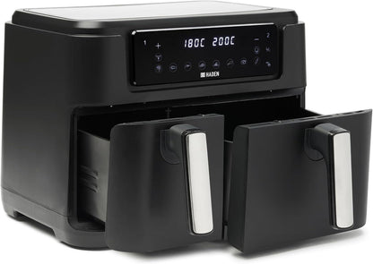 Haden 9.5L Dual Basket Air Fryer and Set of 2 Trays