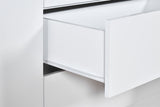 6 Door Wardrobe - White (Chrome Handles)