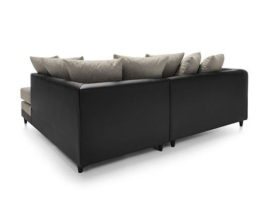 Dan Right Hand Facing Corner Sofa - Brown & Beige