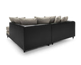 Dan Right Hand Facing Corner Sofa - Brown & Beige