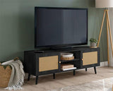 Croxley Rattan Large TV Unit - Black