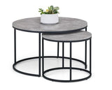 Skylar Concrete Round Nesting Coffee Table