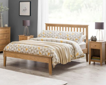 Salerno Shaker Double Bed - Oak