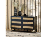 Petra 6 Drawer Chest- Black