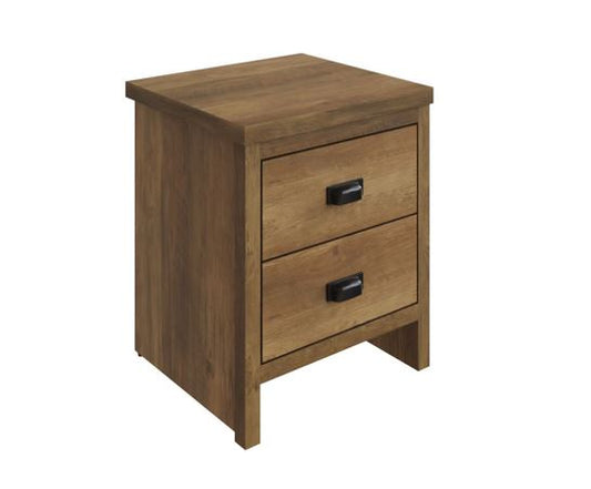 Baxter 2 Drawer Bedside Table- Knotty Oak