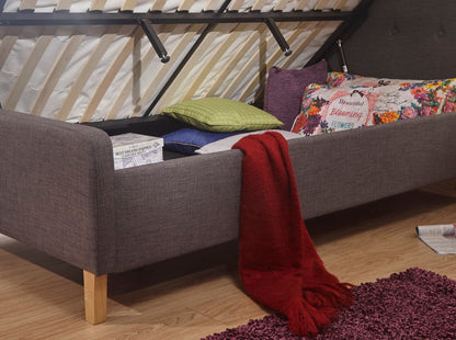 Ashbourne Ottoman Double Bed - Dark Grey