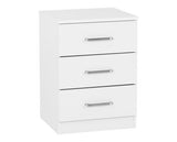 DAKOTA 3 DOOR WARDROBE BEDROOM SET - WHITE