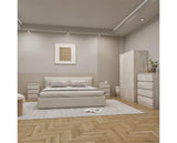 MALVERN 3 DOOR WARDROBE BEDROOM SET - URBAN SNOW