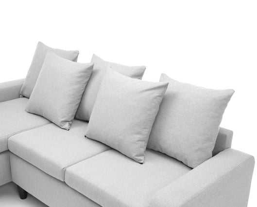 Noah Left Hand Facing Corner Sofa - Light Grey
