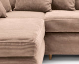 Tyler Left Hand Facing Corner Sofa - Brown