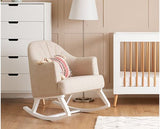 Olivia Round Back Rocking Chair - Oatmeal