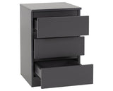MALVERN 3 DOOR WARDROBE BEDROOM SET - GREY