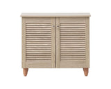 Traditional 2 Door Shoe Cabinet-Oak