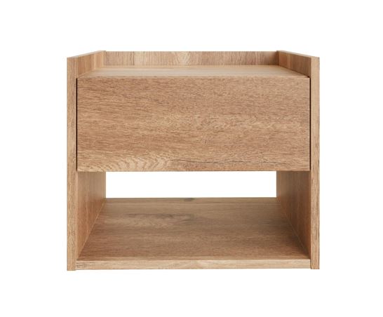 Harrison Wall Mounted Bedside Tables (Pair)- Oak