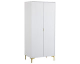 MIAMI 2 DOOR WARDROBE - WHITE/GOLD