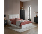 Zara 2 Drawer Fluted Bedside - Black