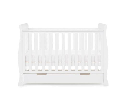 Seren Mini Cot Bed + Moisture Mngmnt Mattress - White