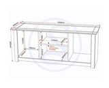 PANAMA FLAT SCREEN TV UNIT - WHITE/NATURAL WAX