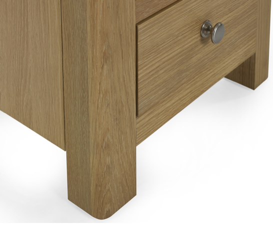 Malani Limed Oak 3 Drawer Bedside