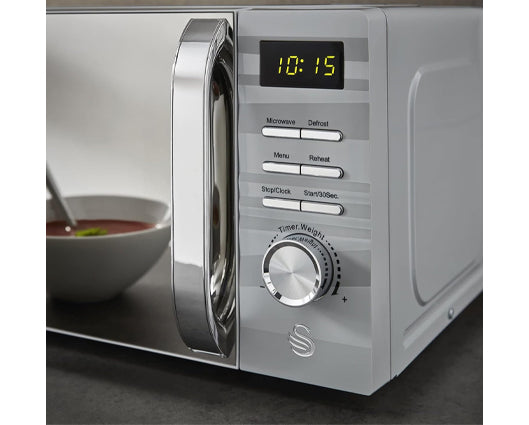 Grey 700W Digital Microwave